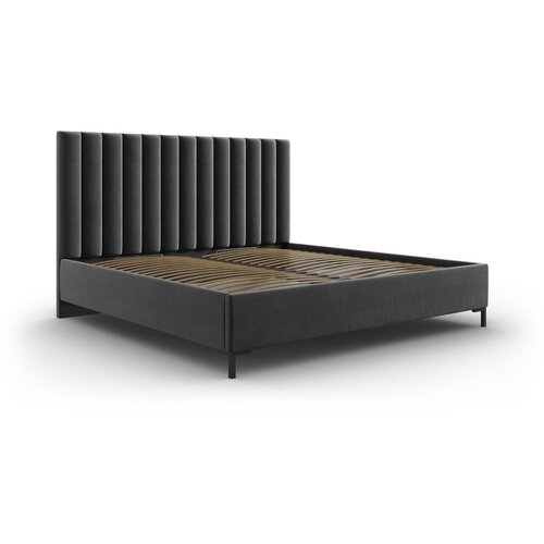 Mazzini Beds Tamno sivi tapecirani bračni krevet s prostorom za odlaganje s podnicom 180x200 cm Casey – Cijene