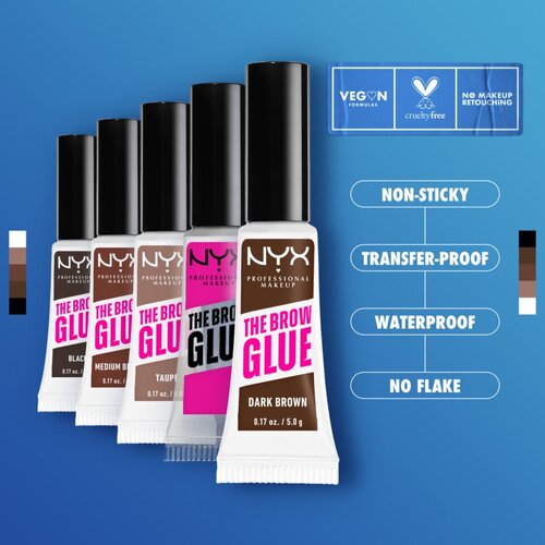 NYX Professional Makeup The Brow Glue gel za obrvi odtenek Transparent 5 g Slike