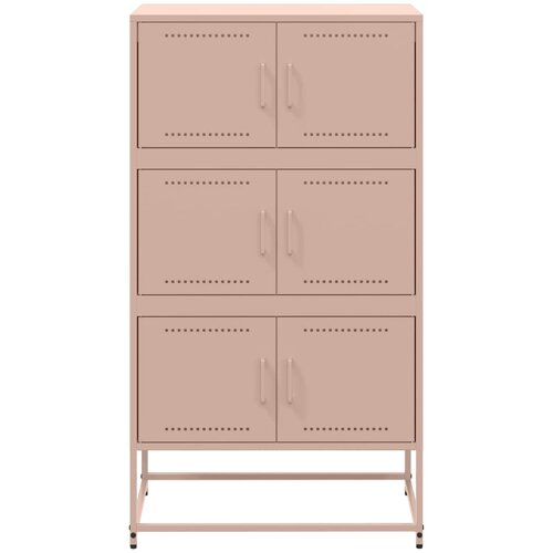  Komoda ružičasta 68,5 x 38,5 x 123,5 cm čelična Slike