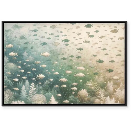  Slika - The marine world 60x40 U crnom drvenom okviru Slike