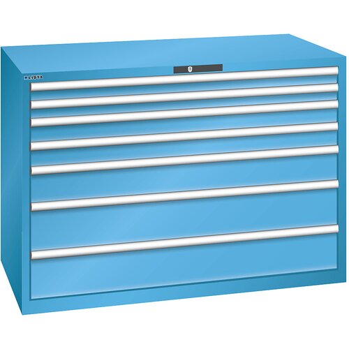 LISTA Predalnik s 7 predali, ŠxGxV 1431 x 725 x 1000 mm, svetlo moder Cene