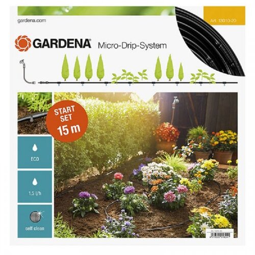 Gardena Sustav mikro kapanja početni komplet za pro&amp;scaron;irenje za biljke u nizu S 4,6 mm (3/16&amp;quot;) duljina cijevi: 15 m Slike