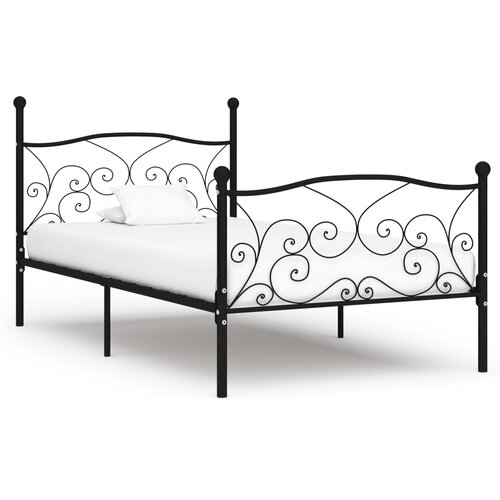  Okvir za krevet s podnicama crni metalni 90 x 200 cm Cijene