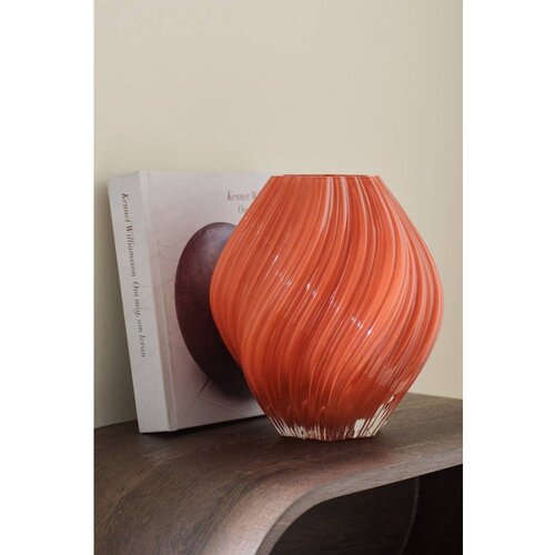 Ellos Home Opečnato oranžna ročno izdelana vaza (vi&amp;scaron;ina 23 cm) Selma &amp;ndash; Slike