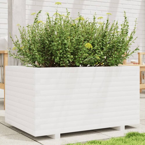 vidaXL Vrtna sadilica bijela 90x60x49,5 cm od masivne borovine Cijene