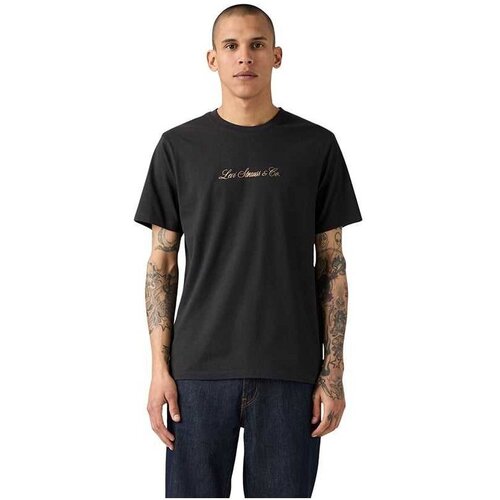 Levi&amp;#039;s Levis - crna mu&amp;scaron;ka majica Slike