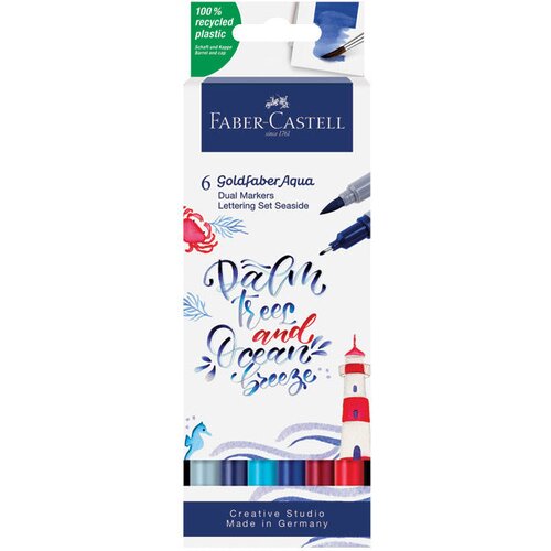 Marker OBOSTRANI AKVAREL 6BOJA LETTERING SEA GOLDFABER FABER CASTELL 164519 SORT. BLISTER Cijene