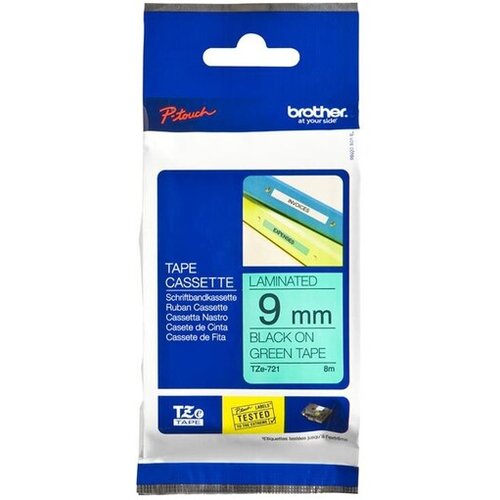 Brother Standardna laminirana traka TZe 9 mm, Črna na zeleni Cijene