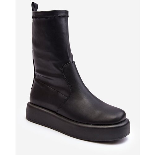 Kesi Women's platform shoes, Eco-leather, Black Algedi Slike