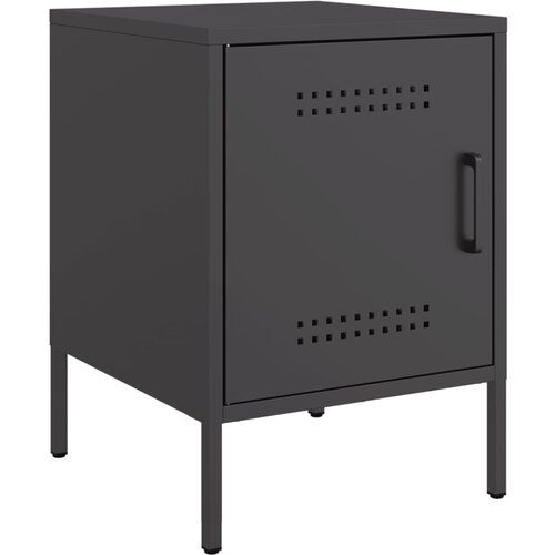 Maison Chic Nočna omarica - Nočna miza črna 36x39x50,5 cm jeklo, (21690554) Cene