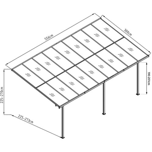 WESTMANN Nadstre&amp;scaron;nica za terasu - 556x300 cm (16 68 m&amp;sup2;) - Bijela - BRANDED IN GERMANY Slike
