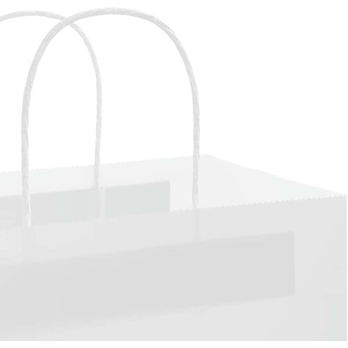  Papirnate vrećice 250 kom s ručkama bijele 21x11x31 cm Slike