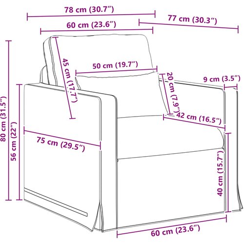 Set sofe 2 pcs Tamno siva 158 x 78 x 80 cm tkanina Slike