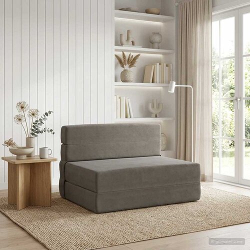 SOFA na razvlačenje Svjetlosiva 100 x 80 x 60 cm Tkanina Cijene