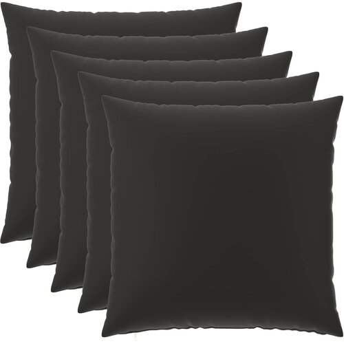  Presvlaka za jastuk 6 pcs HEERLEN Crna 80 x 80 cm Poliester Cene