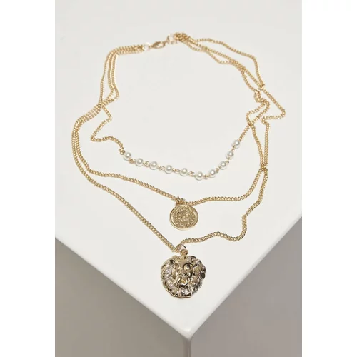 Urban Classics Accessoires Gold necklace with lion layering