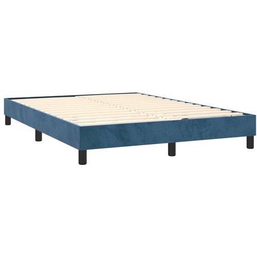 vidaXL Box spring postelja z vzmetnico temno modra 140x200 c Cene