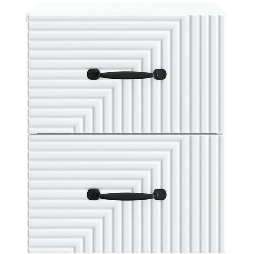  Noćni ormarić za montažu na zid 2 pcs Bijela 34,5 x 33 x 40 cm Slike