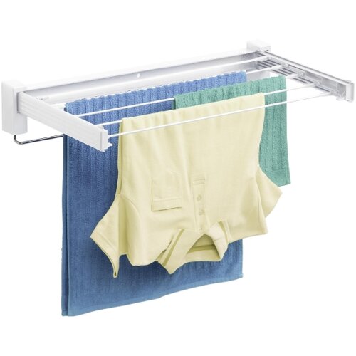 Wenko 3770013100 - Stalak za su&amp;scaron;enje ve&amp;scaron;a BUTTERFLY 70x13,5 cm srebrna/bela Slike