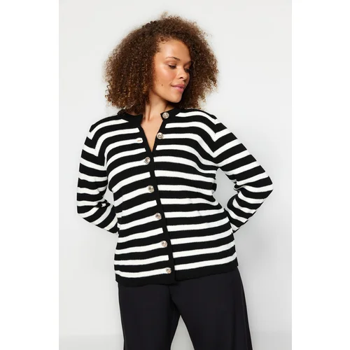 Trendyol Curve Plus Size Cardigan - Black - Regular fit