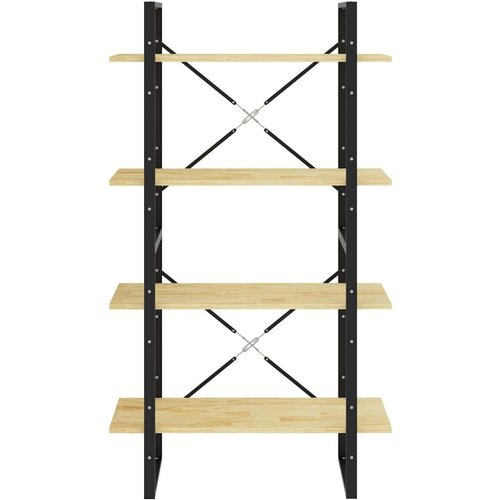 VidaXL Knjižna omara 4-nadstropna 80x30x140 cm trdna borovina Slike
