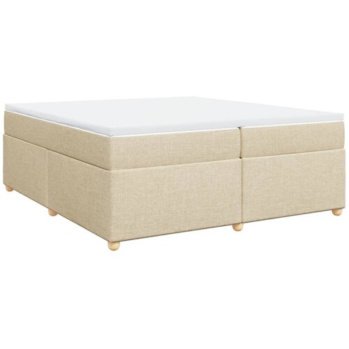 vidaXL Krevet s oprugama i madracem krem 200 x 200 cm od tkanine Cijene