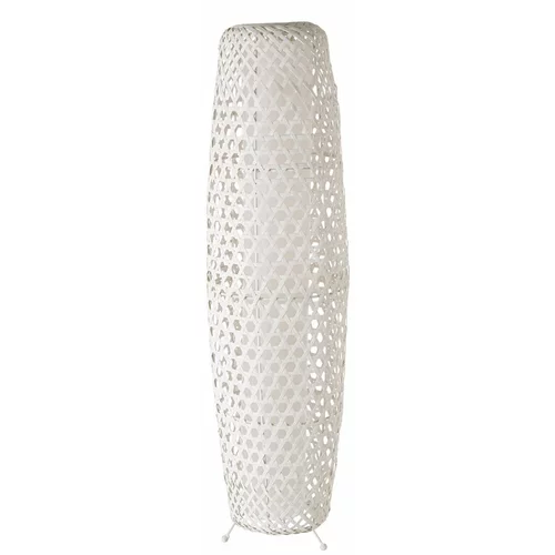 Casa Selección Kremno bela stoječa svetilka z bambusovim senčilom (višina 88 cm) –
