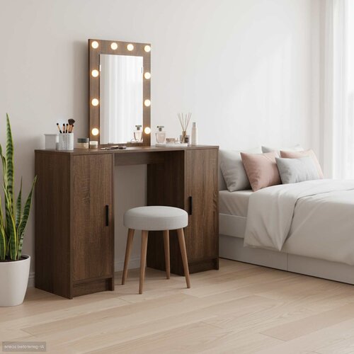  Toaletni stol Smeđa 102 x 33 x 135 cm Konstruirano drvo Cijene