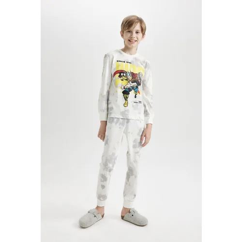 Defacto Boys Marvel Comics Regular Fit Long Sleeve Top Long Bottom Pajama Set