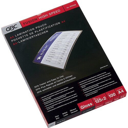 Gbc Folija za plastificiranje HighSpeed™, sijajna, debelina folije 125 µm, DE 100 kosov, za format A4 Cene