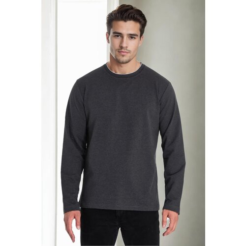 Dewberry 40222 Double Crew Neck Mens Sweatshirt-ANTHRACITE Cijene