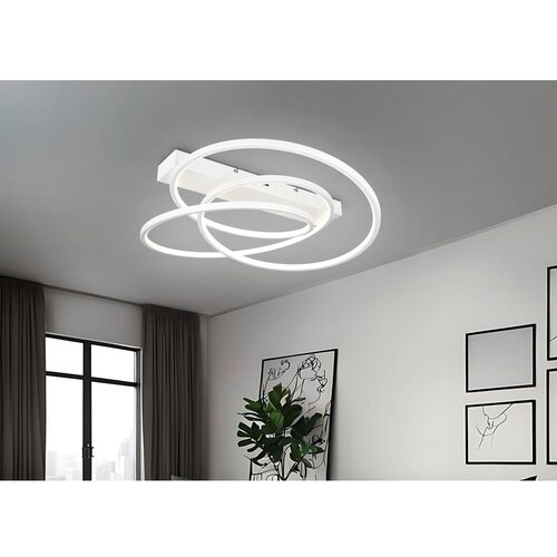  Bela LED zatemnitvena stropna svetilka 49x64 cm Darvin Slike