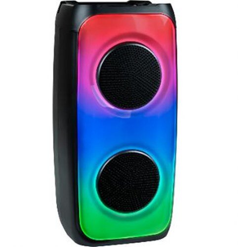 Oem PARTY, Zvočnik Bluetooth 50 W z LED svetlobnimi učinki in žičnim mikrofonom, Črna, (5000250556) Cene