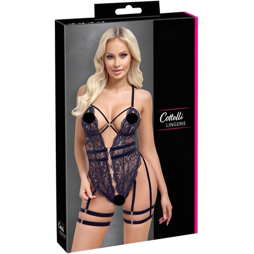 Cottelli Crotchless String Body 2644460 Black L Slike