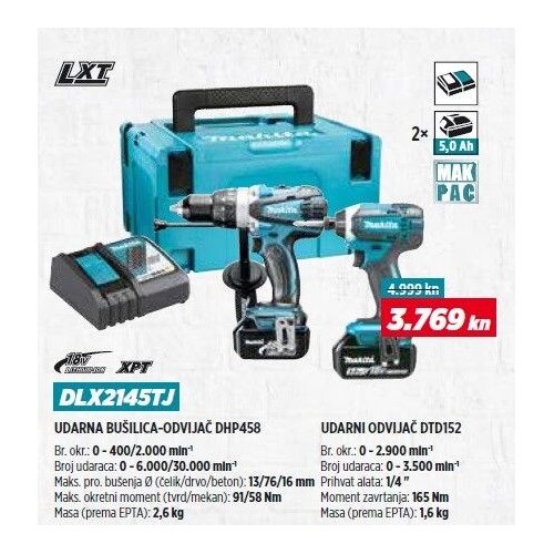 Makita akumulatorski set orodja LXT DLX2145TJ Slike