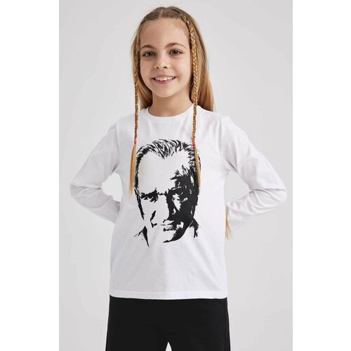 Defacto Girls Atatürk Printed Long Sleeved T-Shirt Slike