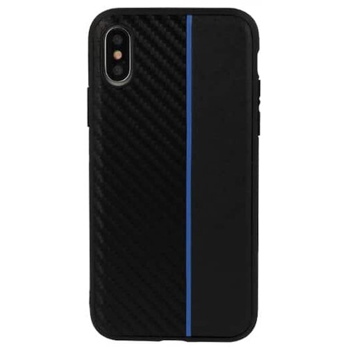 Moto CARBON MASKICA ZA SAMSUNG GALAXY A6 2018 CRNA S PLAVOM TRAKOM Slike