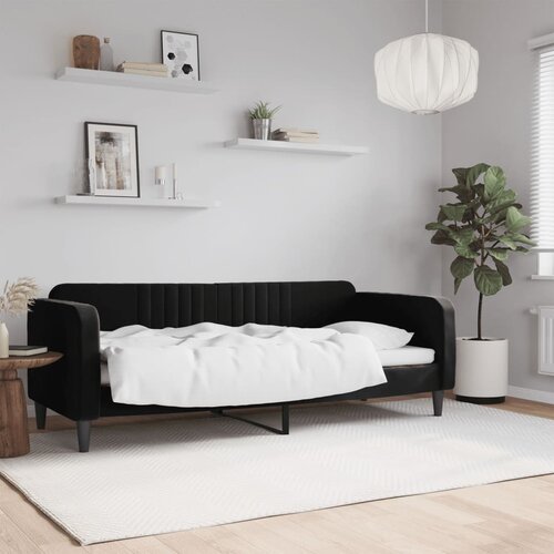 vidaXL Raztegljiva postelja črna 80x200 cm žamet Cene