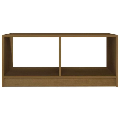 vidaXL Klubska mizica medeno rjava 75x50x33,5 cm trdna borovina Cene