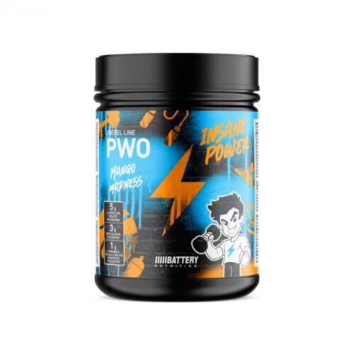 Battery Nutrition Pre-Workout Rebel PWO, Mango, 300g Slike
