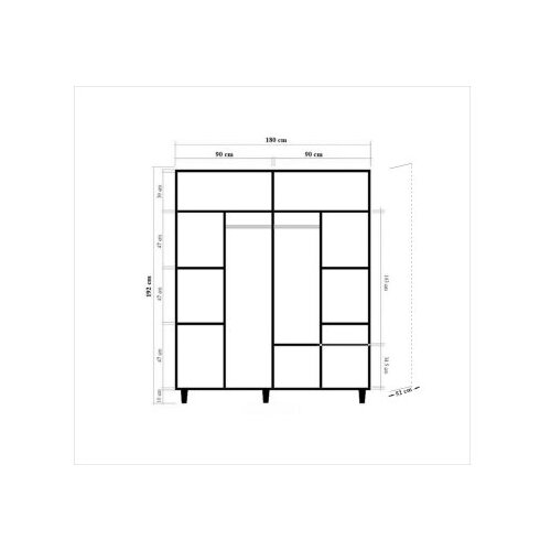Hanah home Ormar Imaj 180x192x52cm Hrast Slike
