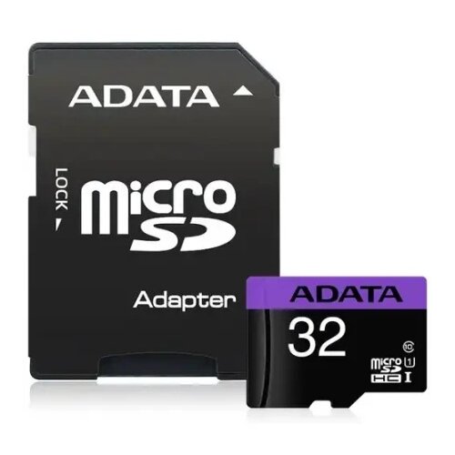 Adata + sd adapter sdcs232gb class 10 Micro sd card 32gb ( AD001 ) Slike