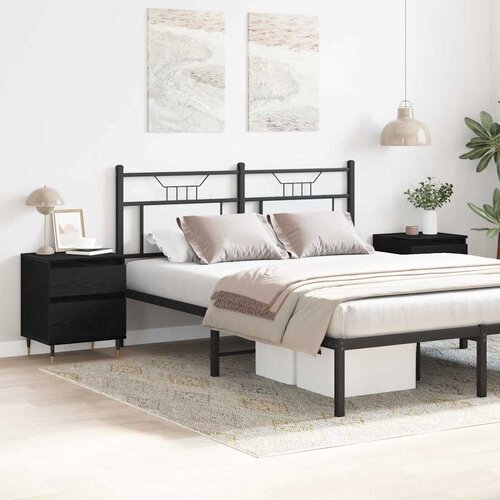  Noćni ormar 2 pcs Crni hrast 40 x 35 x 50 cm Konstruirano drvo Slike