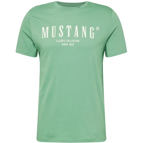 Mustang Majica 'Austin' svetlo zelena / bela