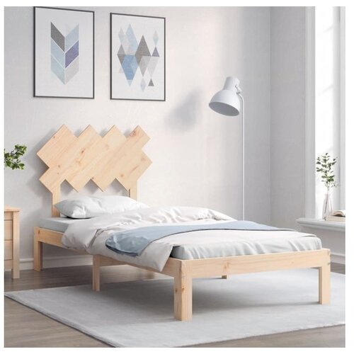  Okvir kreveta s uzglavljem 90 x 200 cm od masivnog drva Cijene