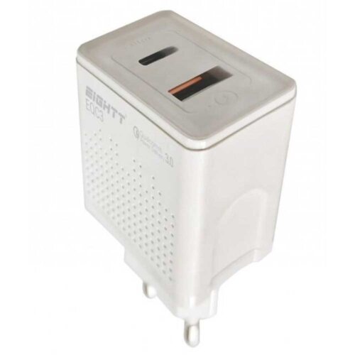 Eightt Cargador osemt 1xusb qualcoom 3,0 1p +1 tipo c, (21262256) Cene