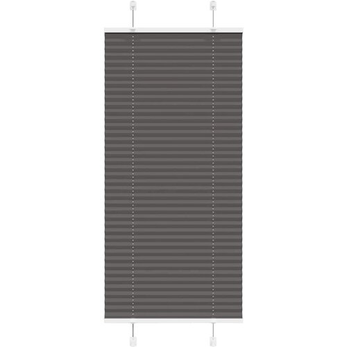 VidaXL Plisirana žaluzija črna 55x100 cm &amp;Scaron;irina tkanine 54,4 cm Slike