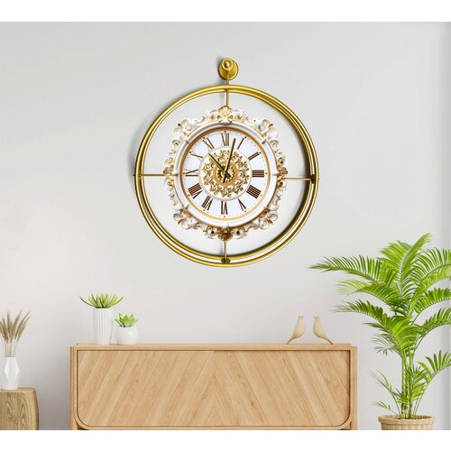 Wallity zidni sat Mclock-00120, 58x65x7 cm, zlatne boje Cene