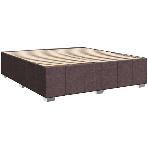 vidaXL Krevet s oprugama i madracem tamnosmeđi 200x200 cm od tkanine Cijene