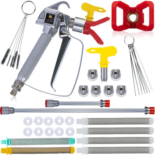 Rosfix SET BRIZGALNA PI&Scaron;TOLA Z &Scaron;OBO 517 &ndash; 248 BAR, 1/4" IN 7/8", LANCI 30/100 CM, FILTRI, TESNILA | 4 L/MIN, (5000010055) Cene